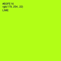 #B3FE16 - Lime Color Image