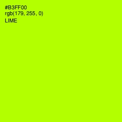 #B3FF00 - Lime Color Image