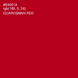 #B4001A - Guardsman Red Color Image