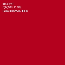 #B4021E - Guardsman Red Color Image