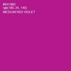 #B4188C - Medium Red Violet Color Image