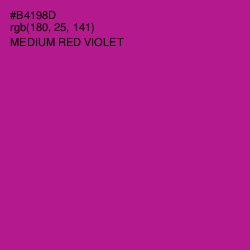 #B4198D - Medium Red Violet Color Image