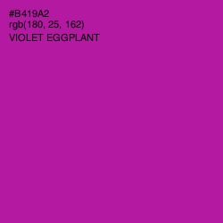 #B419A2 - Violet Eggplant Color Image