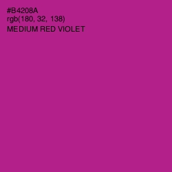 #B4208A - Medium Red Violet Color Image