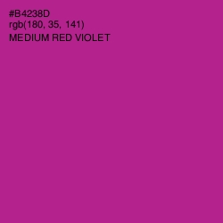 #B4238D - Medium Red Violet Color Image