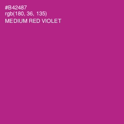 #B42487 - Medium Red Violet Color Image