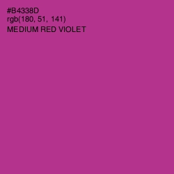 #B4338D - Medium Red Violet Color Image