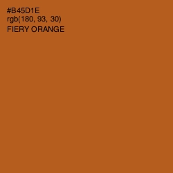 #B45D1E - Fiery Orange Color Image