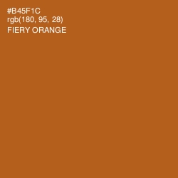 #B45F1C - Fiery Orange Color Image