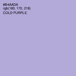 #B4AADA - Cold Purple Color Image