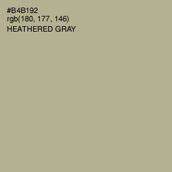 #B4B192 - Heathered Gray Color Image