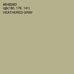 #B4B28D - Heathered Gray Color Image