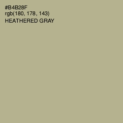 #B4B28F - Heathered Gray Color Image