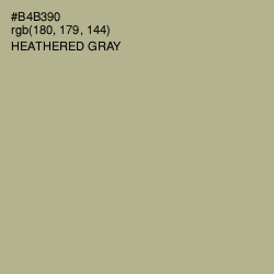 #B4B390 - Heathered Gray Color Image