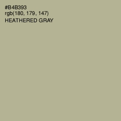 #B4B393 - Heathered Gray Color Image
