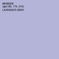 #B4B3D8 - Lavender Gray Color Image