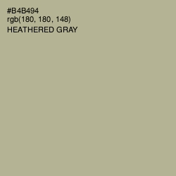#B4B494 - Heathered Gray Color Image
