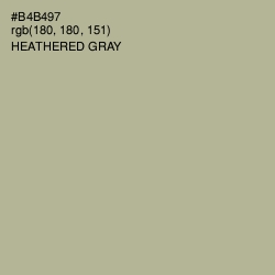 #B4B497 - Heathered Gray Color Image