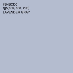 #B4BCD0 - Lavender Gray Color Image