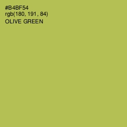 #B4BF54 - Olive Green Color Image