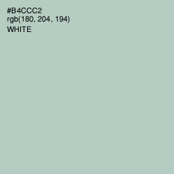 #B4CCC2 - Powder Ash Color Image