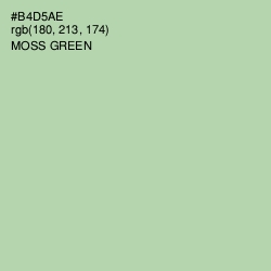 #B4D5AE - Moss Green Color Image