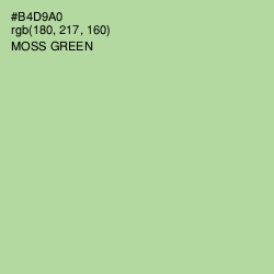 #B4D9A0 - Moss Green Color Image