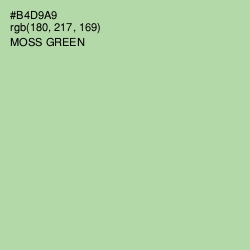 #B4D9A9 - Moss Green Color Image