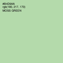 #B4D9AA - Moss Green Color Image