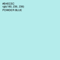 #B4ECEC - Powder Blue Color Image