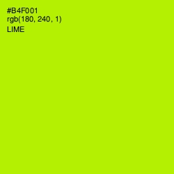 #B4F001 - Lime Color Image