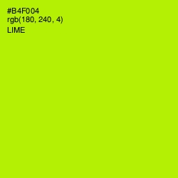 #B4F004 - Lime Color Image