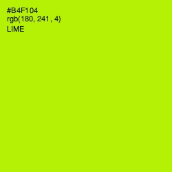 #B4F104 - Lime Color Image