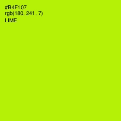 #B4F107 - Lime Color Image