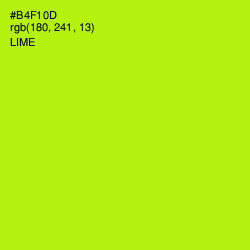 #B4F10D - Lime Color Image