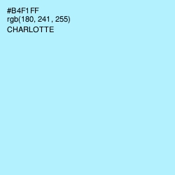 #B4F1FF - Charlotte Color Image