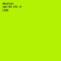 #B4F204 - Lime Color Image