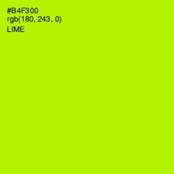 #B4F300 - Lime Color Image