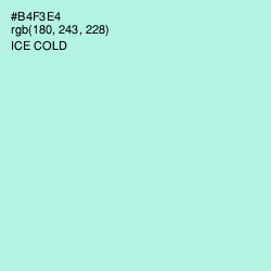 #B4F3E4 - Ice Cold Color Image