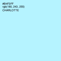 #B4F3FF - Charlotte Color Image