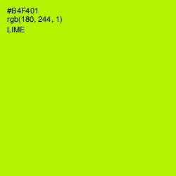 #B4F401 - Lime Color Image