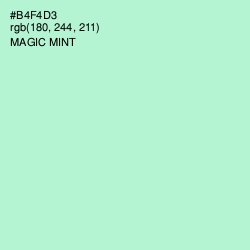 #B4F4D3 - Magic Mint Color Image