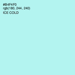#B4F4F0 - Ice Cold Color Image