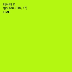 #B4F811 - Lime Color Image