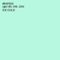 #B4F9E0 - Ice Cold Color Image