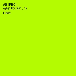 #B4FB01 - Lime Color Image