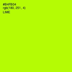 #B4FB04 - Lime Color Image