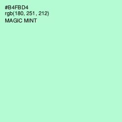 #B4FBD4 - Magic Mint Color Image