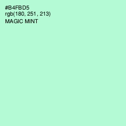 #B4FBD5 - Magic Mint Color Image