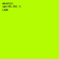 #B4FC01 - Lime Color Image